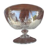 Coupe sur pied en verre, cristal opalescent