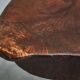 Tree Stump Stool or Solid Wood and Wrought Iron Side Table, Mid-Century