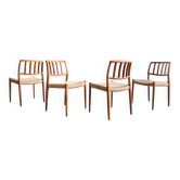 4 chaises danois par Niels O. Møller, JL. Moller # 83, années 1960