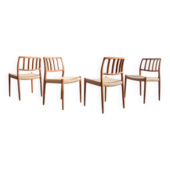 4 chaises danois par Niels O. Møller, JL. Moller # 83, années 1960