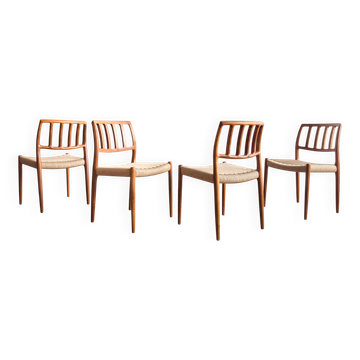 4 chaises danois par Niels O. Møller, JL. Moller # 83, années 1960
