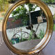 Miroir rond en plexiglas fumé - GILAC n°1813 - Vintage 1970