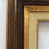 Gilded wooden frame and fabric