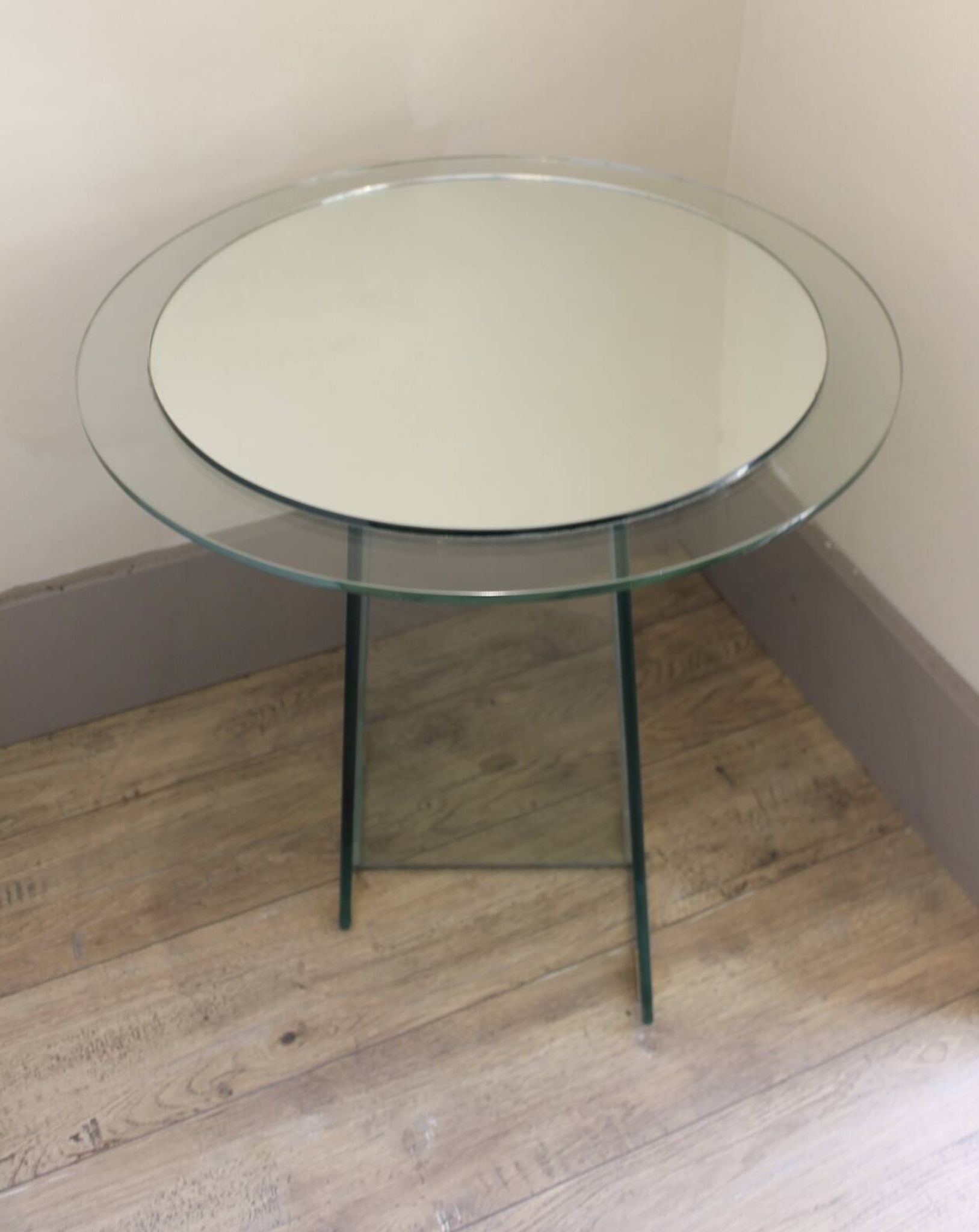 Glass gueridon, 1970
