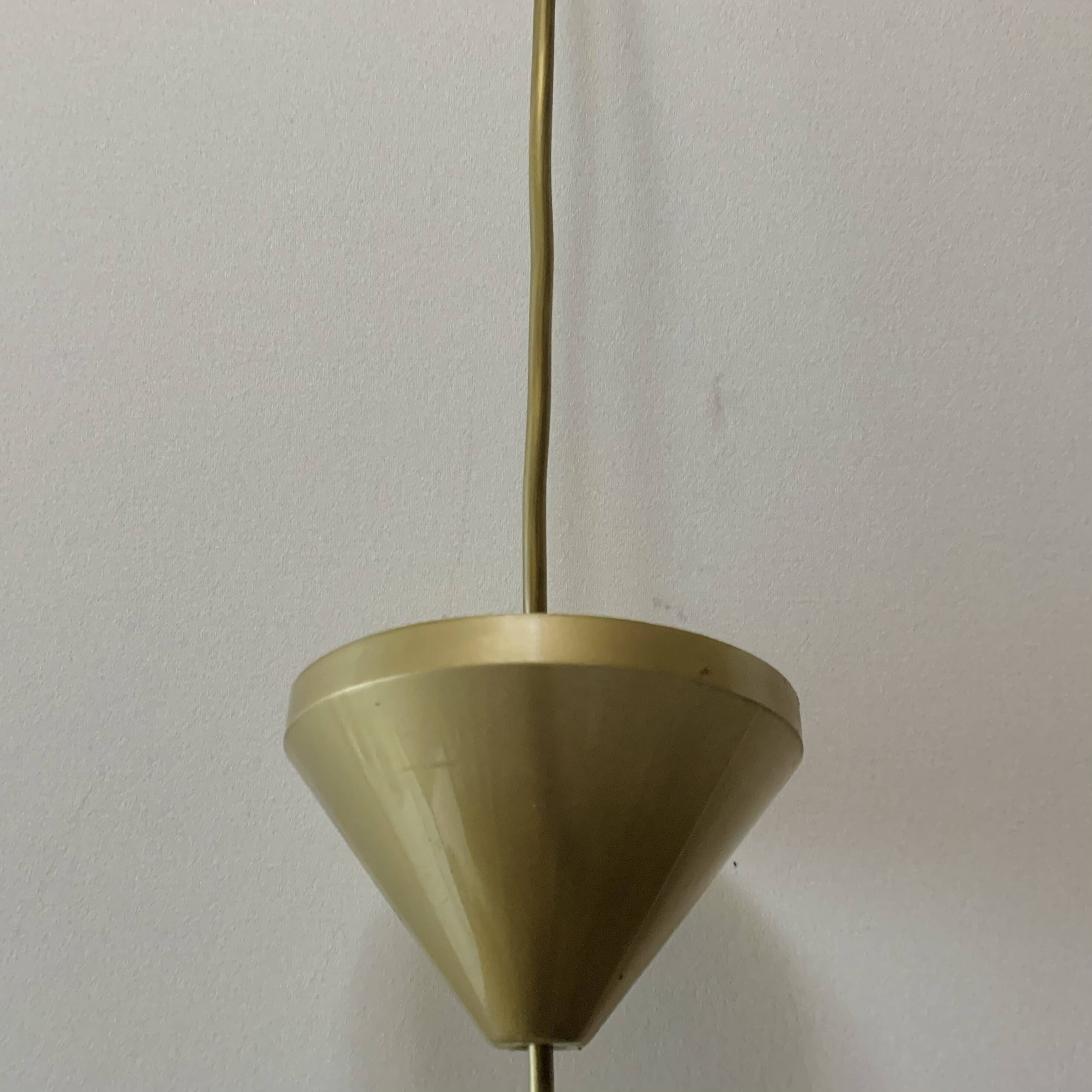Vintage mother-of-pearl and brass pendant/chandelier