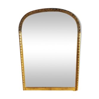 Golden old curved mirror, 95x132cm