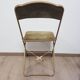 Set of 4 opera theater folding chairs from the 70s two-tone velvet brass
