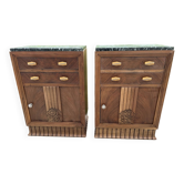 Pair of art deco occasional furniture or bedside tables