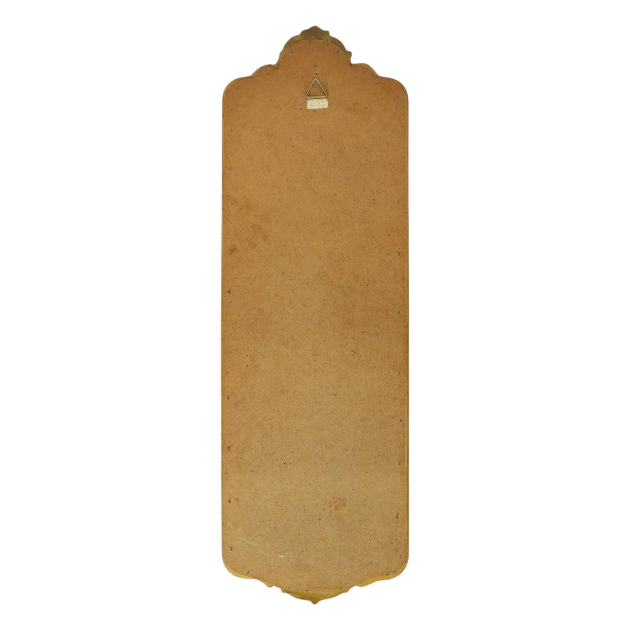 Narrow Classic Vintage Mirror, Baroque Style, Gold, 72cm