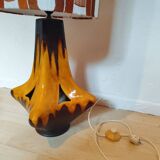 Ceramic floor lamp with flamed effect