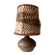 Ceramic lamp, chamotte stoneware and wool by Alain Blanchard, France 1970