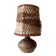 Ceramic lamp, chamotte stoneware and wool by Alain Blanchard, France 1970