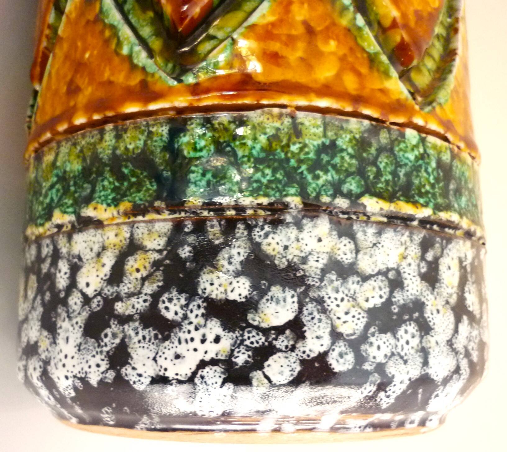 Roller vase, glazed ceramic, Italy, design from the 60s/70s