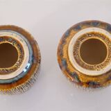 Pair of Danish ceramic candle holders by Soholm.