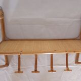 Rattan coat rack