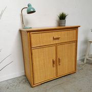 Buffet vintage en rotin Roche Bobois