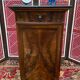 Walnut bedside and walnut veneer with marble, 1900