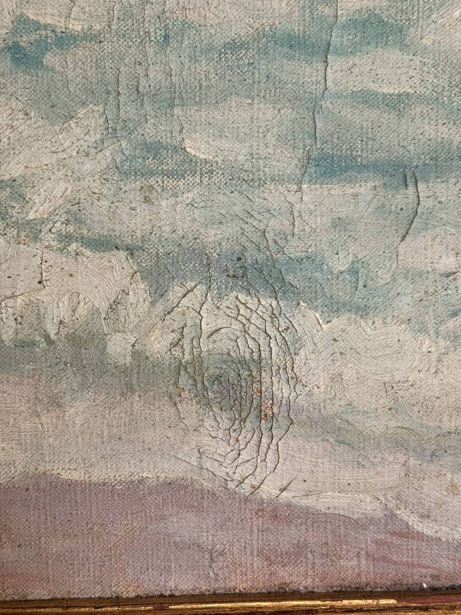 Table Oil Canvas Marine Sea Waves Lucien Vogt Painting Landscape Coast