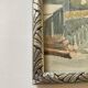 Watercolor 1920, silver carved wooden frame