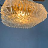 Vintage 30s flush mount glass ceiling lamp