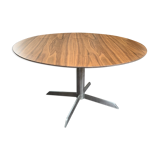 Coffee table bistro in walnut and steel foot