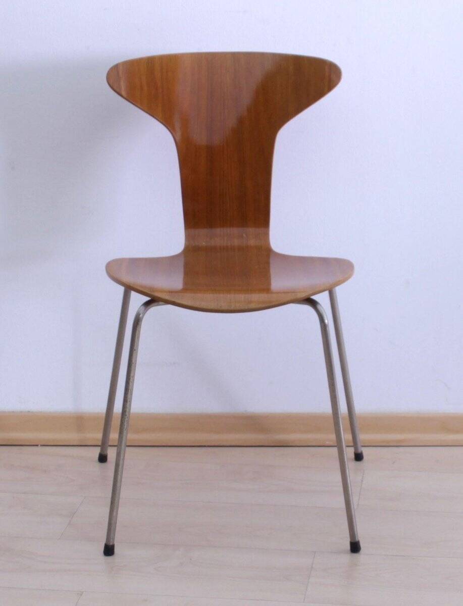 Set of Teak Desk Chairs, Denmark, 1950s