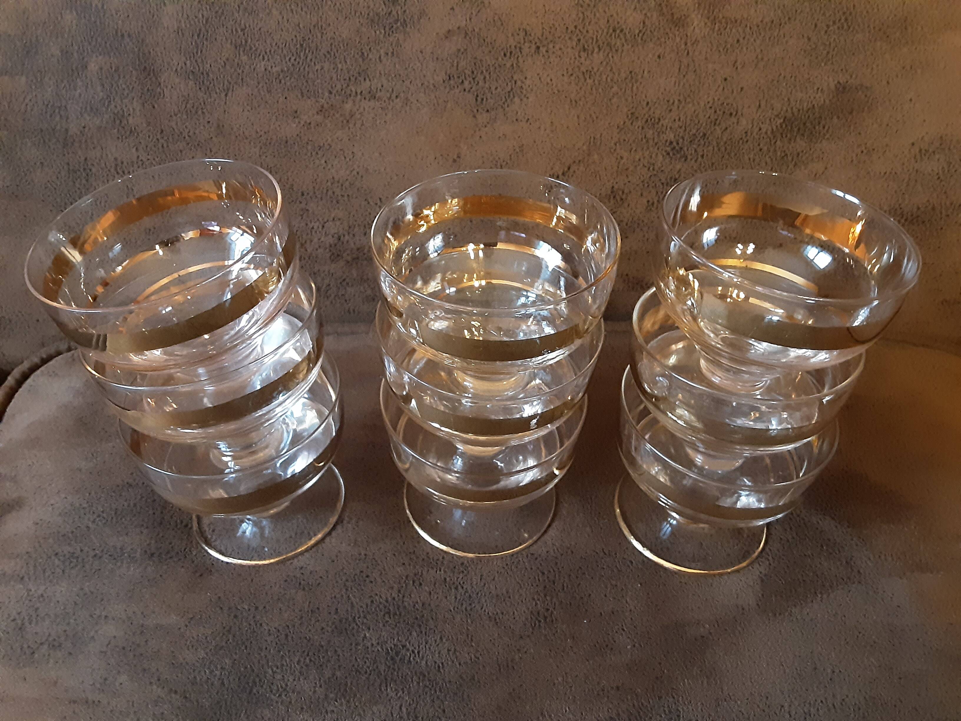 Set of 9 vintage digestif glasses