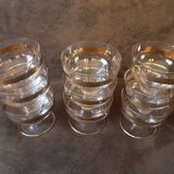 Set of 9 vintage digestif glasses