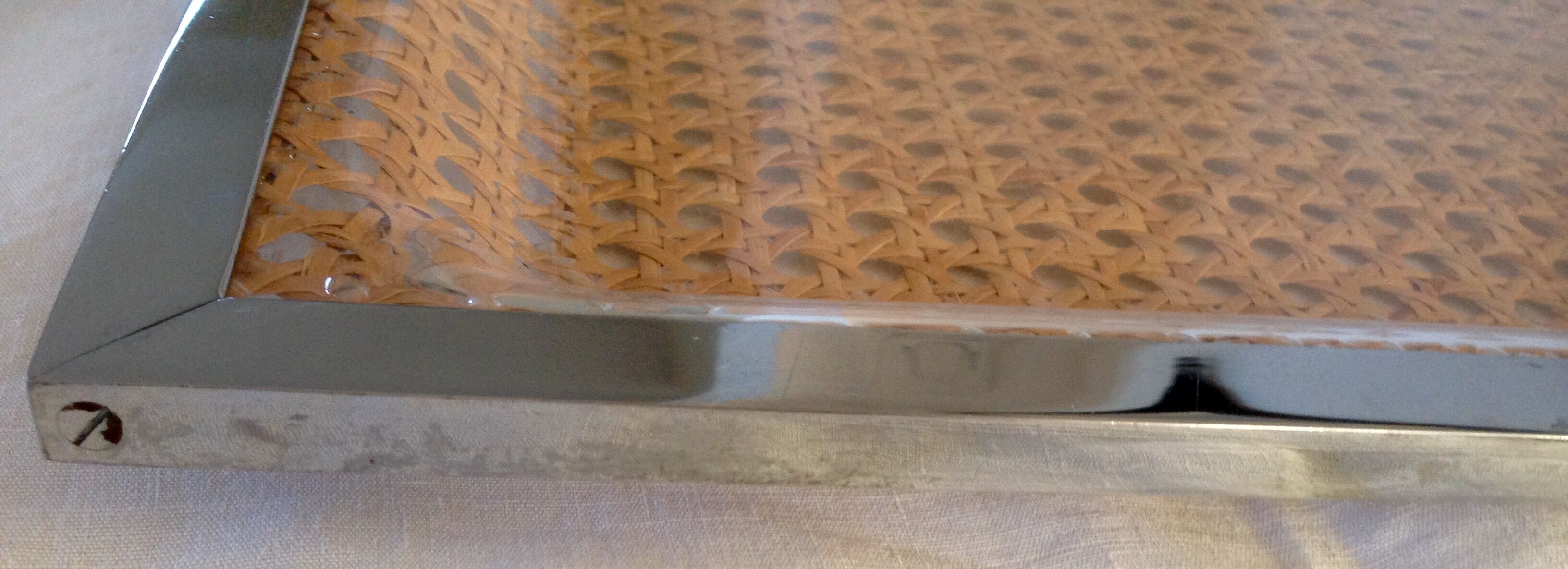 Set plexiglass and caning design 70 s