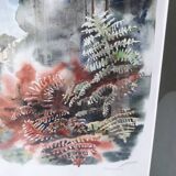 Watercolor painting of the Landes forest