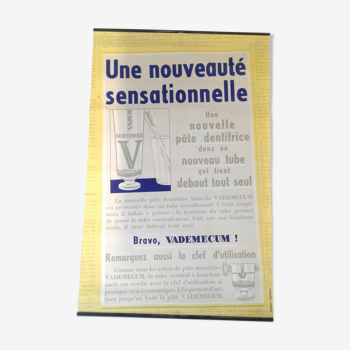 Vademecum vintage toothpaste advertising poster