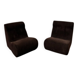 Paire de chauffeuses - marron