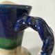 Earthenware pitcher with rustic floral decoration – 1950s-1970s