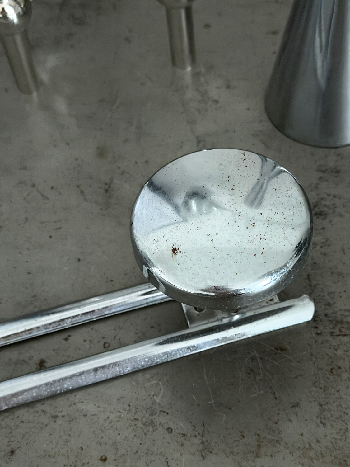 Vintage chrome wall coat rack