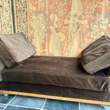 Brown velvet living room