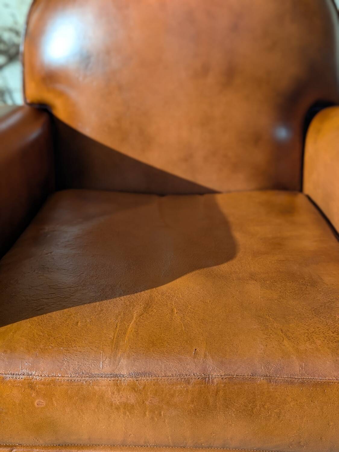 Fauteuil club en cuir