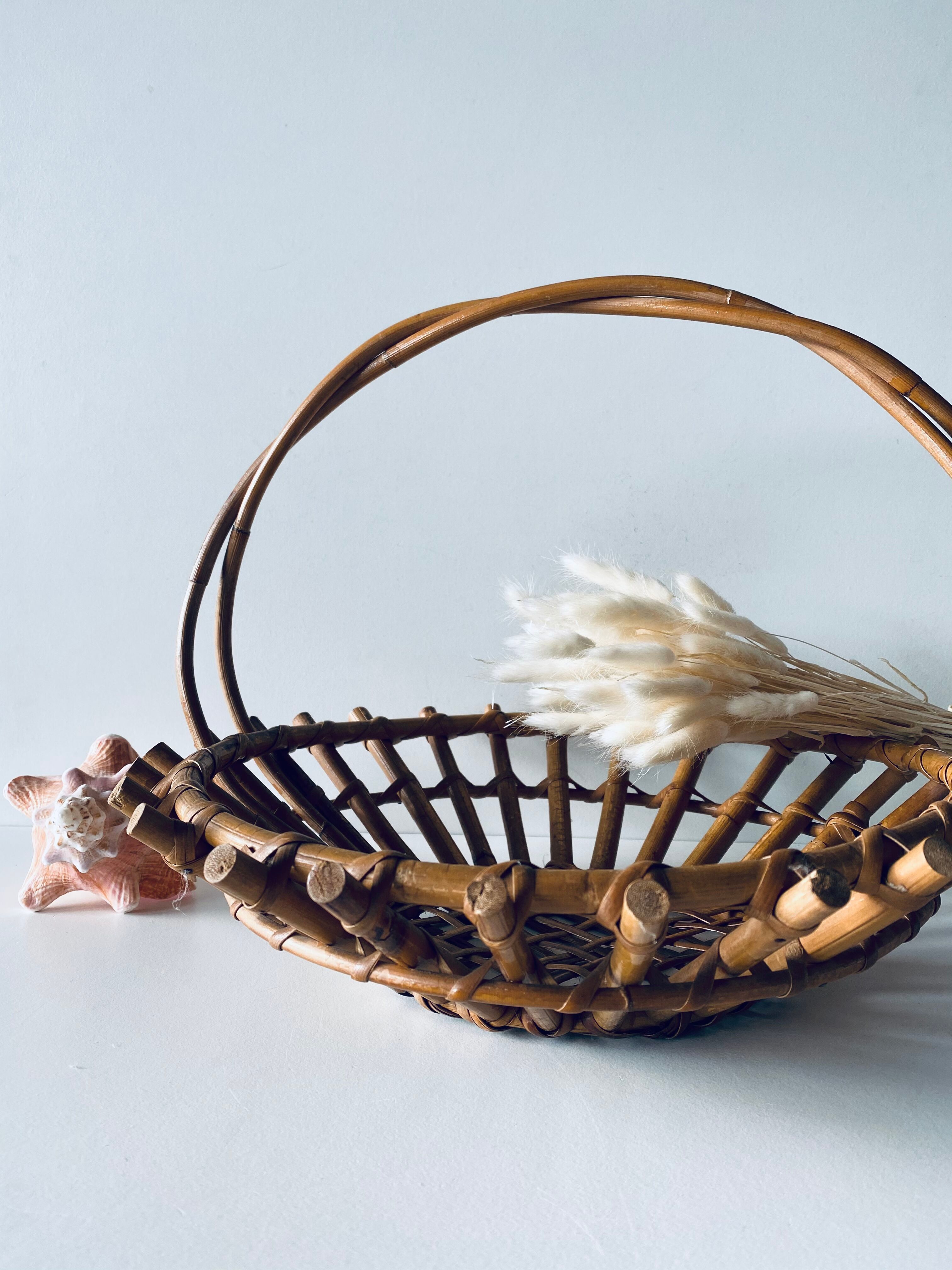 Old rattan basket