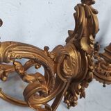 Pair of large Napoleon III bronze wall lights
