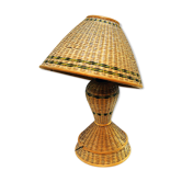 Vintage braided wicker lamp
