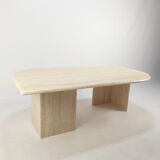 Mid-Century Italian Travertine Coffee Table, 1980s