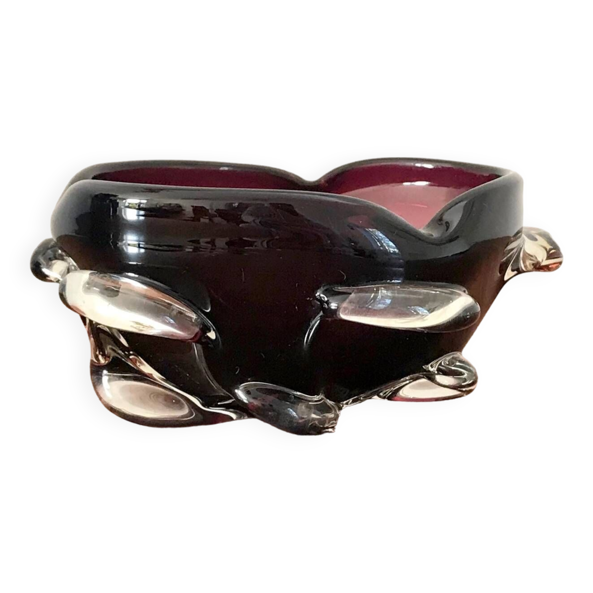 Vide poche en verre de Murano vintage années 60