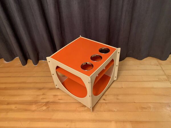 Space Age mobile bar table, 1970s