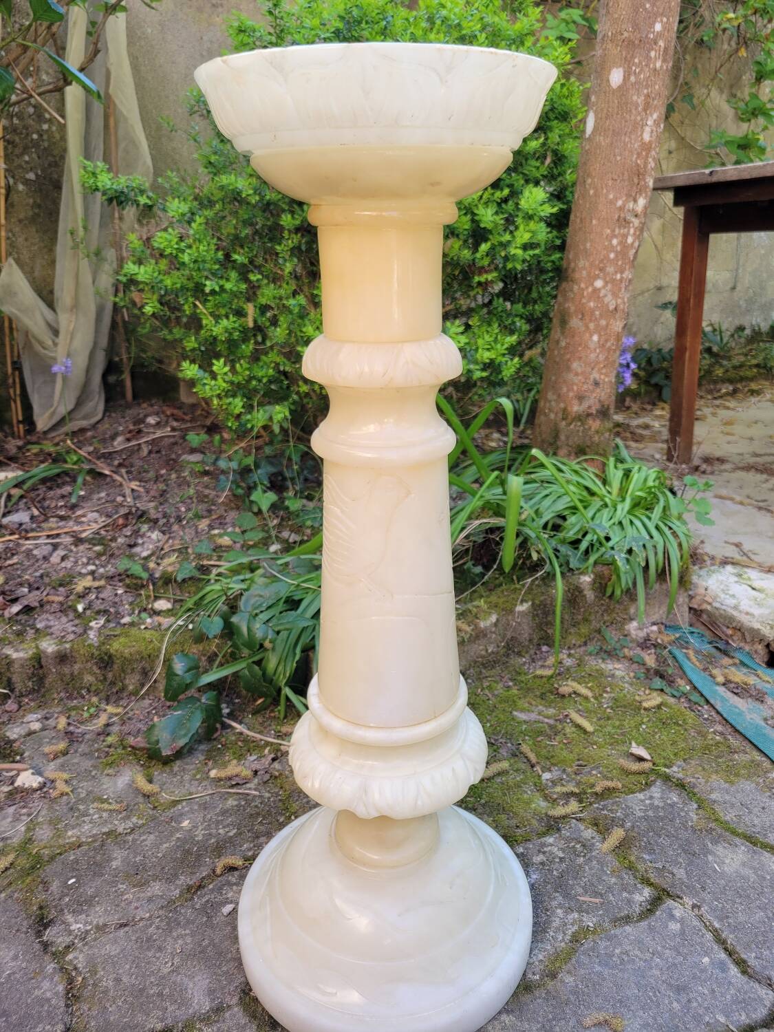 Alabaster pedestal column, 19th century