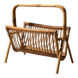 Rattan and wicker magazine racks - 1960s/70s