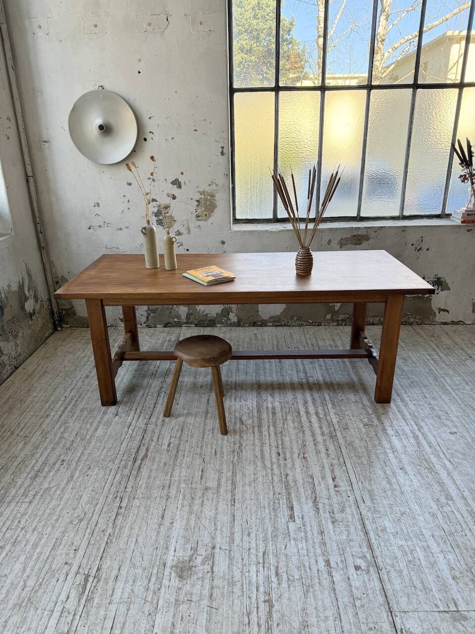 2m oak farmhouse table
