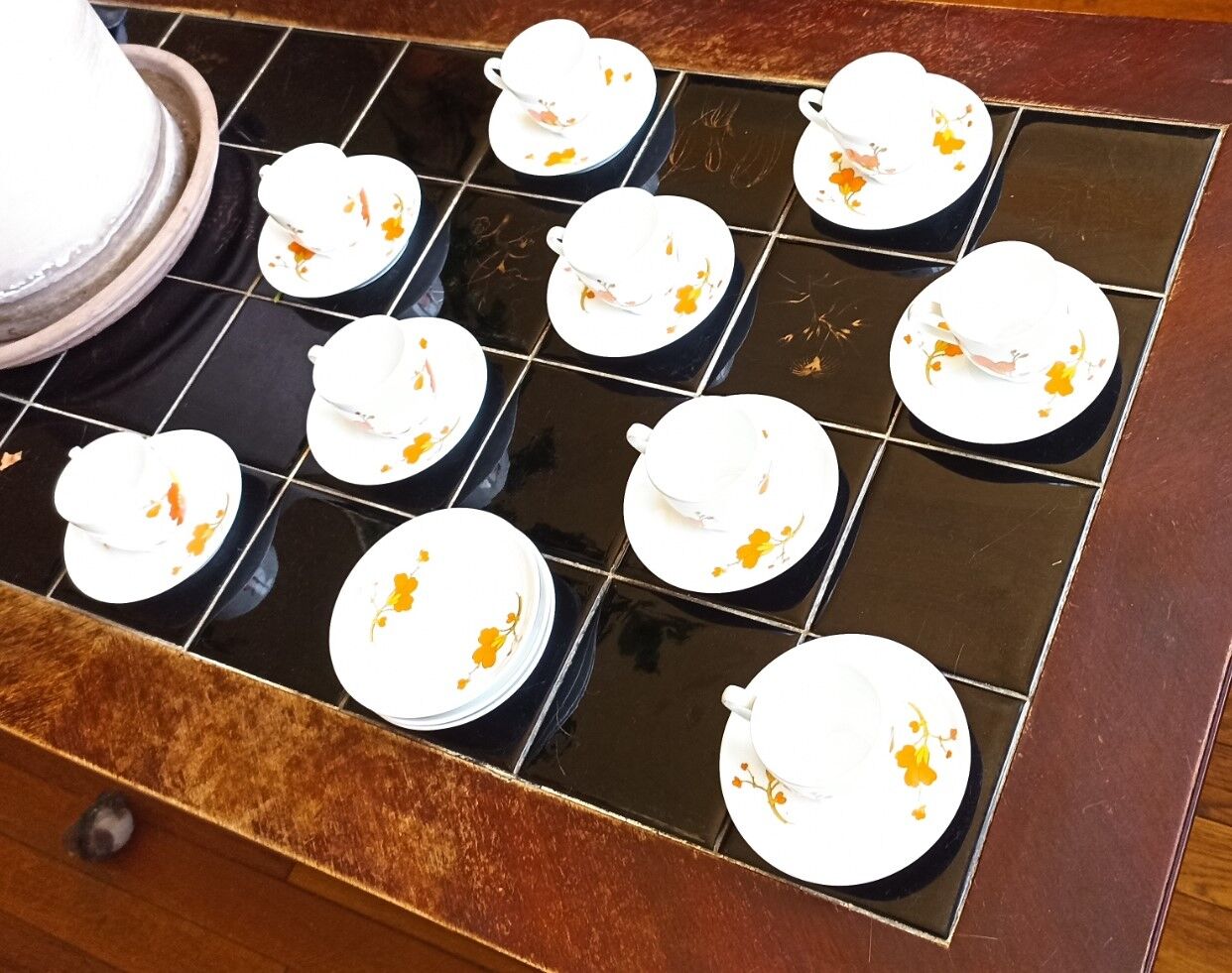9 espresso cups Scherzer Bavaria - Bavarian porcelain 70s
