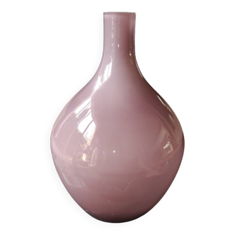 Vase Soliflore Boule design..A dégradés de tons roses. Dim 24 x 15 cm