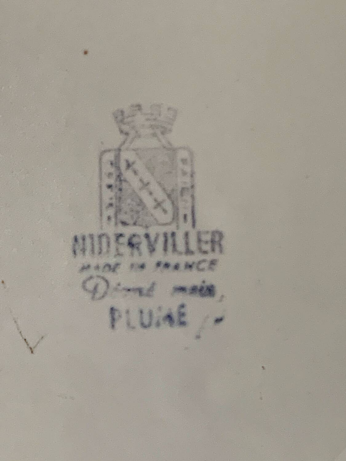 Niderviller 1960 Plume free-form semi-hollow dish