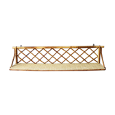 Vintage rattan wall shelf