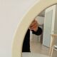 Vintage round mirror from the 70s/80s.